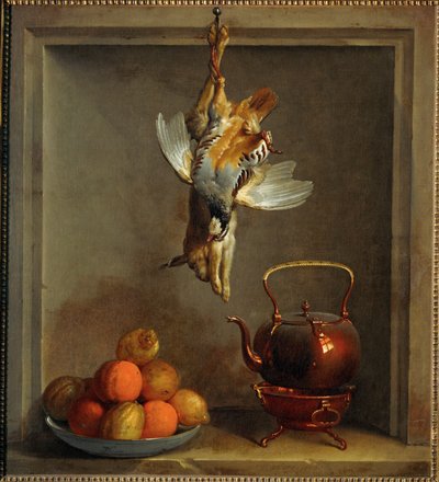 Naturdød med frugt og vildt ... af Jean Baptiste (school of) Oudry