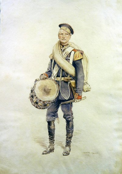 Portræt af en trommeslager af Jean Baptiste Edouard Detaille
