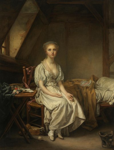 Urets klager (Den vaklende dyd) af Jean-Baptiste Greuze