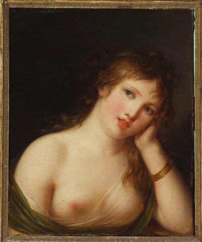 Portræt af en ung kvinde af Jean-Baptiste Greuze