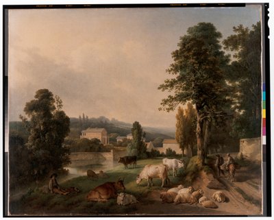 Maisema lehmien kanssa af Jean Baptiste Huet