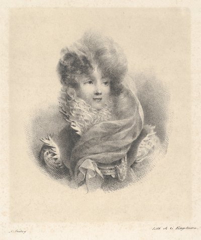 Portræt af Mademoiselle de Pavant af Jean-Baptiste Isabey