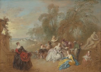 På terrassen af Jean-Baptiste Joseph Pater