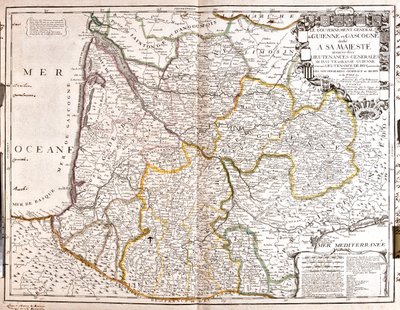 Aquitaine, Midi-Pyrénées, Languedoc-Roussillon, Frankrig af Jean-Baptiste Nolin