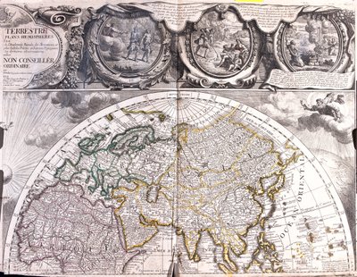 Kort over den nordlige halvkugle af Jean-Baptiste Nolin