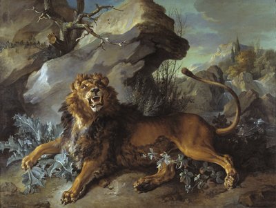 Løven og fluen af Jean-Baptiste Oudry