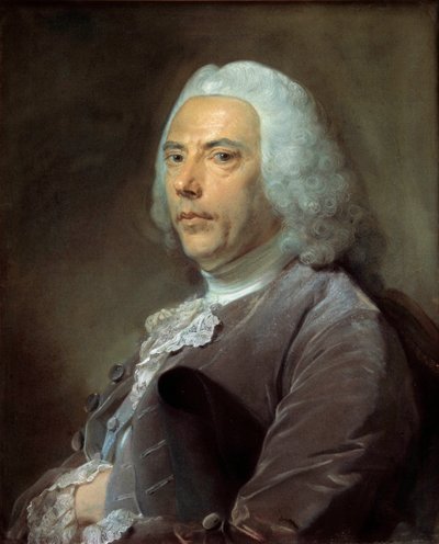 Portræt af Pierre Bouguer (1698-1758) Medlem af Videnskabernes Akademi, Geometri og Astronom Maleri af Jean-Baptiste Perroneau (Jean Baptiste Perronneau) (1715-1783) 1753, 68 x 57 cm - - Portræt af Pierre Bouguer (1698 1758) medlem af Akademiet o af Jean Baptiste Perronneau