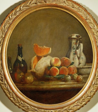 En melon (maleri på lærred) af Jean-Baptiste Simeon Chardin