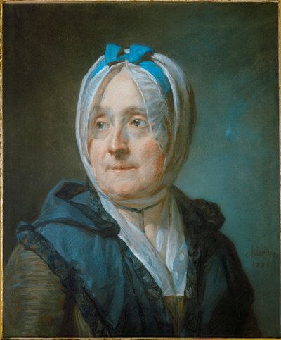Madame Chardin, portræt ... af Jean-Baptiste Simeon Chardin