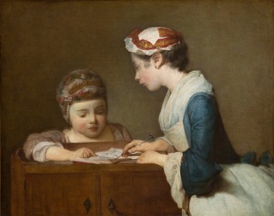The Little Schoolmistress, efter 1740 (olie på lærred) af Jean Baptiste Simeon Chardin