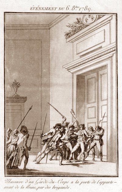 Franske Revolution - Begivenhed den 6. oktober af Jean Francois Janinet
