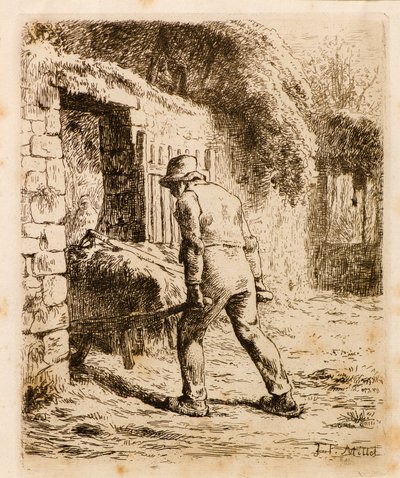 Mand med trillebør af Jean Francois Millet