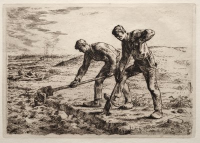 The Diggers (ætsning) af Jean-Francois Millet