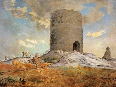 Chailly-tårnet i Barbizon, af Jean-Jean-Francois Millet (1814-1875). af Jean Francois Millet