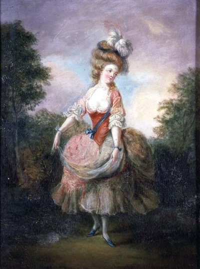 Danser med en fjerhat af Jean Frederic Schall