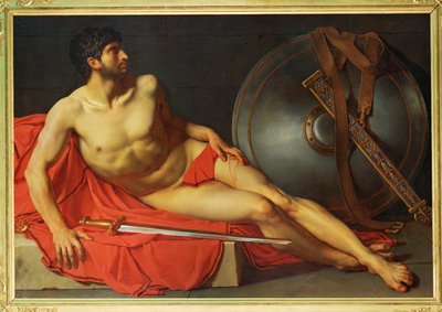 Såret romersk soldat (maleri på lærred) af Jean Germain Drouais
