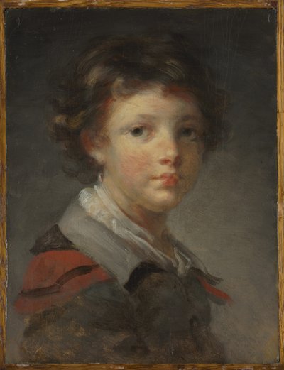 En dreng i en rød-foret kappe af Jean-Honore Fragonard