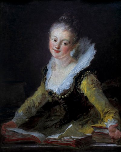 Fantasy figur. Formodet portræt af Anne-Louise Brillon de Jouy af Jean Honore Fragonard