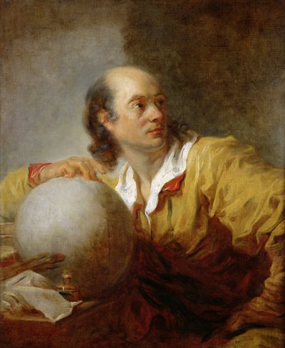 Joseph-Jerome Lefrancois Lalande (1732-1807) (olie på lærred) af Jean Honore Fragonard