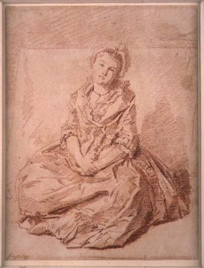 Siddende pige af Jean Honore Fragonard