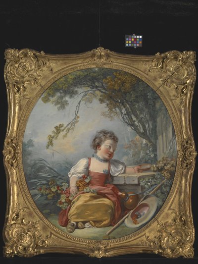 Den lille pilgrim (olie på lærred) af Jean Honore Fragonard