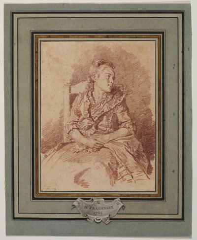 Ung pige siddende, 1785 af Jean Honore Fragonard