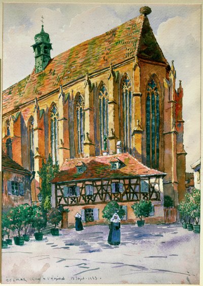 Hospitalets gårdhave i Colmar af Jean-Jacques (1873-1951) Waltz