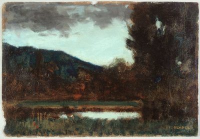Landskab i Alsace, tusmørke, mellem 1879 og 1888 (olie) af Jean-Jacques Henner