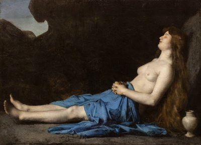 Madeleine i ørkenen,1873-74 (olie på lærred) af Jean-Jacques Henner