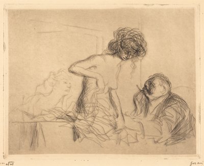 I et privat værelse, første tavle af Jean-Louis Forain