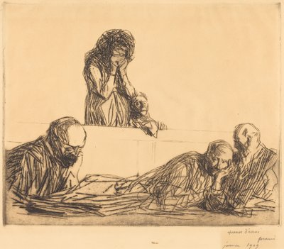 Ugift mor, første plansche af Jean-Louis Forain