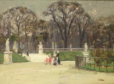 I Jardin du Luxembourg (olie på lærred) af Jean Louis Lefort