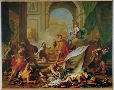 Perseus versteinert Phineus und seine Gefährten mit dem Haupt der Medusa von Jean-Marc Nattier
