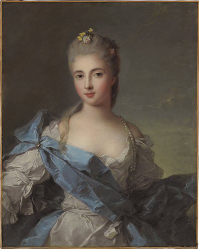 Portræt af hertuginden af ​​La Rochefoucault (Louise Elisabeth de la Rochefoucault, hertuginde af Enville af Jean Marc Nattier