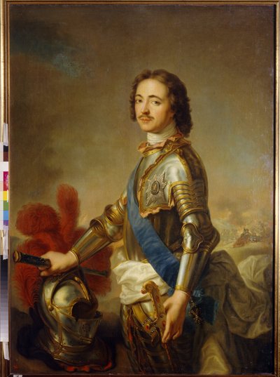 Portræt af Peter 1. den store (1672-1725) zar af Rusland af Jean Marc Nattier