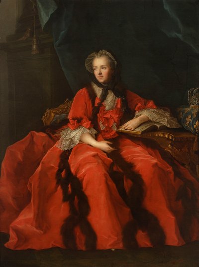 Portræt af dronning Maria Leszczyńska af Jean-Marc Nattier