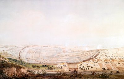 Udsigt over hæren i Boulogne-sur-Mer-lejren af Jean Rodolphe Gautier