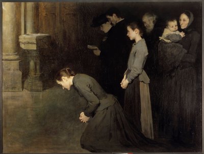 Det ydmyge maleris bøn af Jean Henri Geoffroy dit Geo (1853-1924) 1893 Søn. 1,45x1,92 m Dijon, Musee des Beaux Arts af Jean Geoffroy