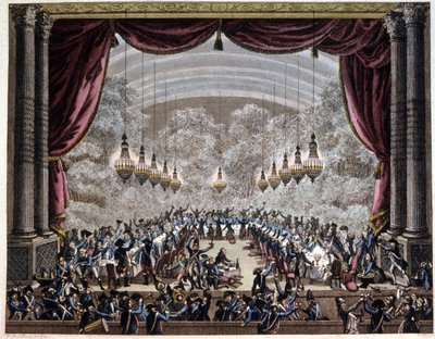 Fransk revolution: vagtbanket i Paris, ca. 1750-1800 (gravering) af Jean (after) Duplessis Bertaux