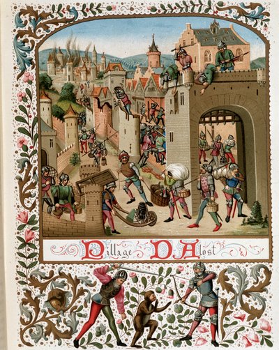 Plyndring af Aalst (flamsk Belgien), middelalder af Jean (after) Froissart