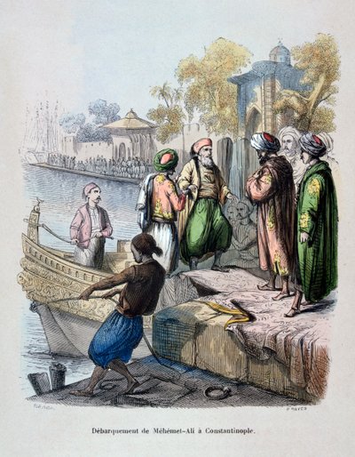 Mahomet Ali ankommer til Konstantinopel, c1847. af Jean Adolphe Beauce