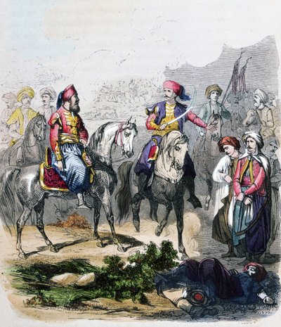 Slaget ved Nezib (Nisib, Nizib, Nizip) 24. juni af Jean Adolphe Beauce