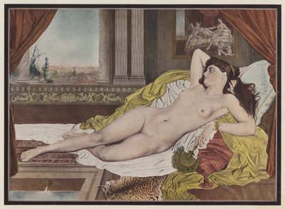 På sofaen (farve litho) af Jean Alexandre Coraboeuf