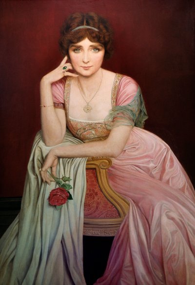 Portræt af sangerinden Genevieve Vix (1879-1939) maleri af Jean Alex Coraboeuf (1870-1947) 1906 Nantes, Musee des Beaux Arts af Jean Alexandre Coraboeuf