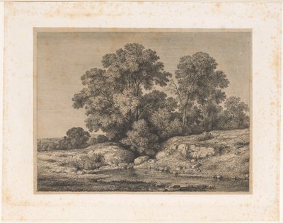 Pool ved foden af ​​en gruppe træer af Jean Alexis Achard