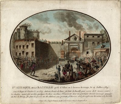 Stormningen af Bastillen den 14. juli 1789, 1789 af Jean Alexis Cornu