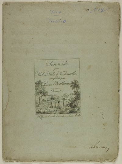 Serenade for violin, bratsch og cello, komponeret af Ludwig von Beethoven af Jean Andre