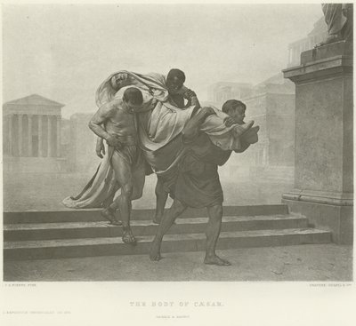 Cæsars krop (dybtryk) af Jean Andre Rixens