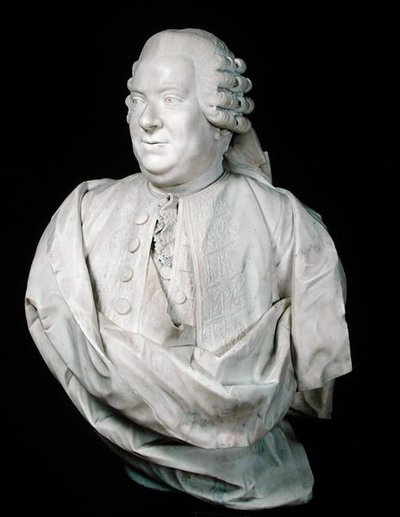Buste af Nicolas Beaujon (1718-86) (marmor) af Jean Antoine (attr. to) Houdon