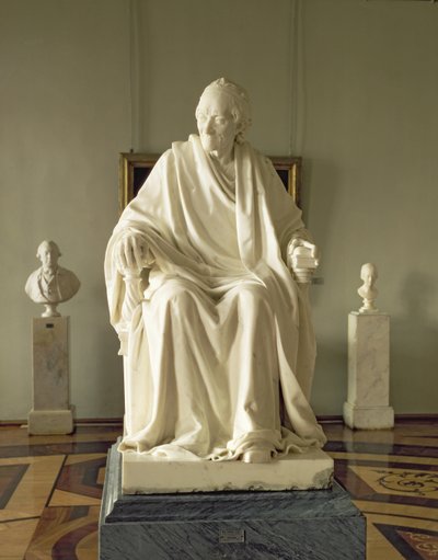 Francois Marie Arouet Voltaire (1694-1778) 1781 (marmor) af Jean Antoine Houdon